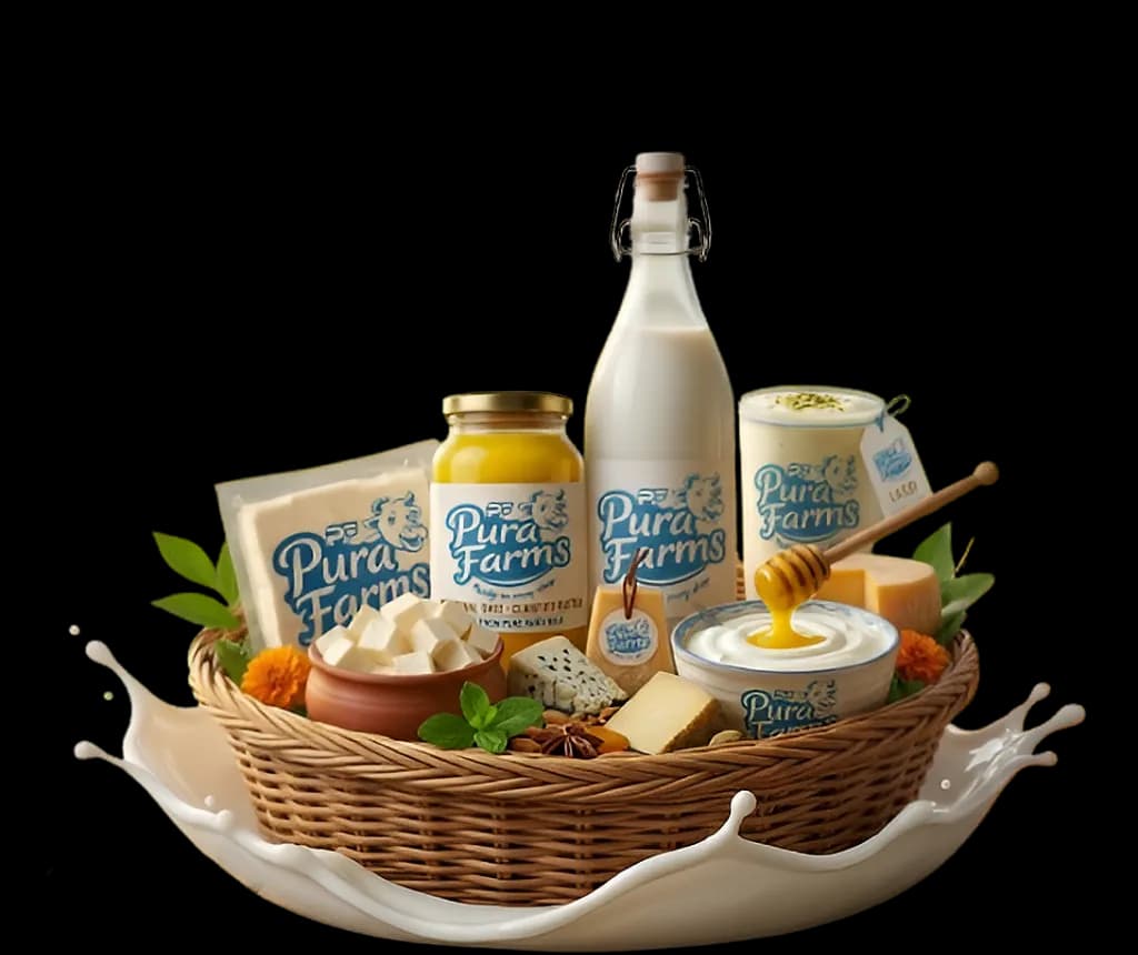 PuraFarms Handcrafted Dairy Basket